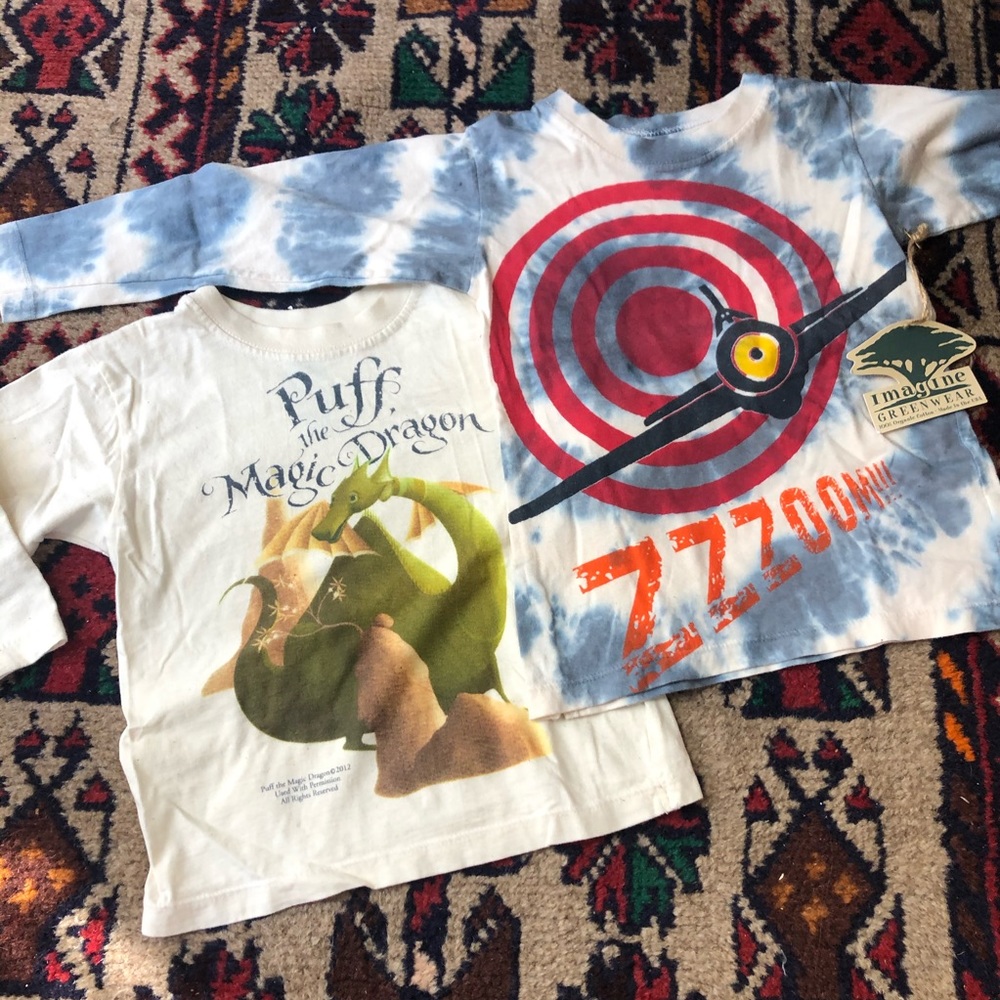 NWT organic cotton 2T long sleeve shirts